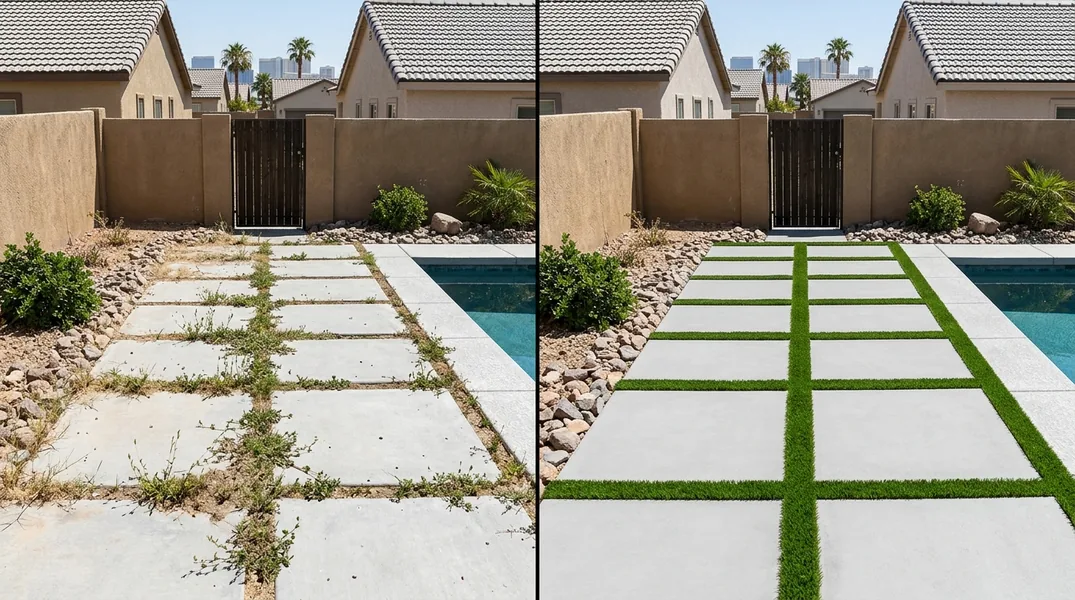 Result artificial grass installation in Las Vegas - Las Vegas Turf Installation